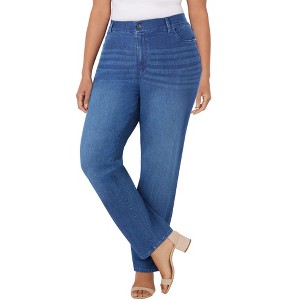 Catherines Women's Plus Size Right Fit Curvy Jean - 1 of 4