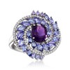 Ross-Simons 2.00 Carat Amethyst and 2.30 ct. t.w. Tanzanite Ring With .50 ct. t.w. White Zircons in Sterling Silver - 4 of 4