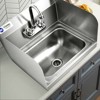 Tangkula Stainless Steel Sink NSF Wall Mount Hand Washing Sink with Faucet & Side Splash - 2 of 4