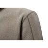 Fall Winter Warm Fleece Jackets Men Long Sleeve Zipper Stand Collar Pullover Sweatshirt - 3 of 4