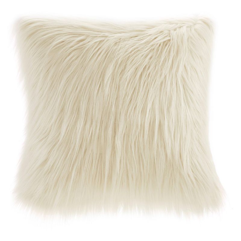 20"x20" Adelaide Faux Fur Square Throw Pillow - Madison Park, 1 of 7