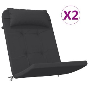vidaXL Adirondack Chair Cushions 2 pcs Black Oxford Fabric - 1 of 2