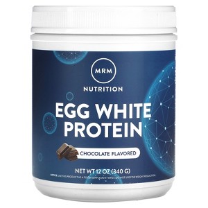 MRM Nutrition Egg White Protein | Chocolate Flavored | 23g Fat-Free Protein | with Digestive enzymes | Highest Biological Value | Clinically Tested | - 1 of 4