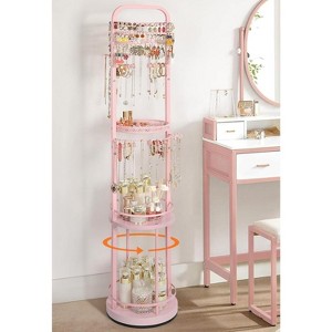 Jewelry Holder Organizer, Floor Jewelry Organizer,Rotating Large Hanging Jewelry Tree - 1 of 4