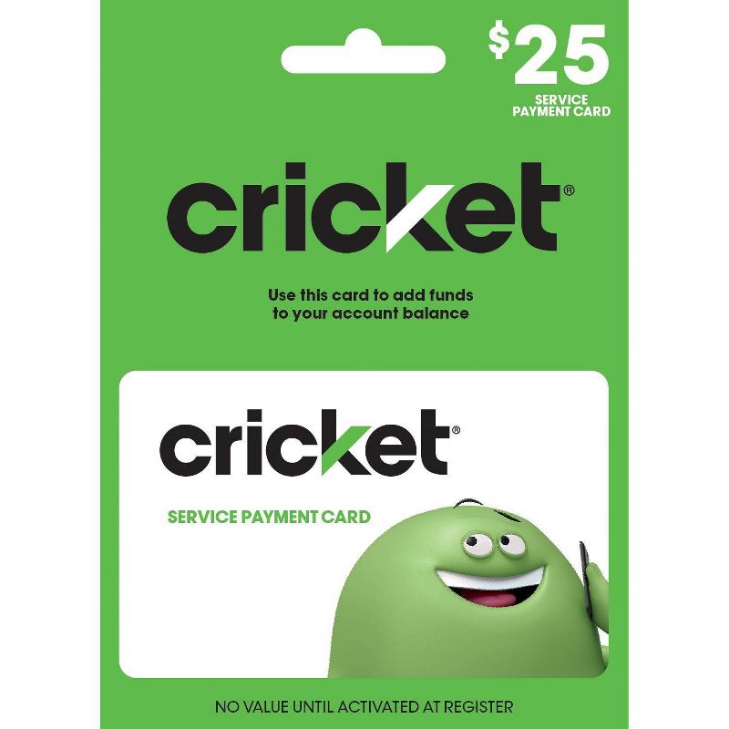 Cricket Wireless Service Payment Card (Email Delivery), 1 of 3