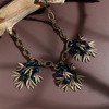 SOHI Women's Prussian Blue Party Stone Statement Necklace - 3 of 4