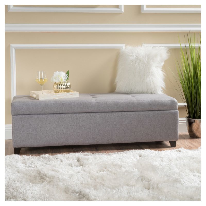 Brentwood Storage Ottoman - Gray - Christopher Knight Home, 5 of 6