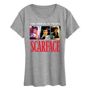 Women's - Scarface - The World Is Yours- Women's Short Sleeve Graphic T-Shirt Short Sleeve Graphic T-Shirt - 1 of 4