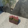 LeisureMod Rectangular Planter in Fiberstone with Drainage Holes for Indoor and Outdoor Home Bloom Collection - 3 of 4