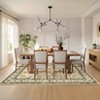 Machine Washable Boho Area Rug - Ultra-Thin Low Pile Carpet, Lightweight Indoor Rug, Non Slip Floral Rug for Living Room, Bedroom, Dining Room - 3 of 4