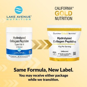 California Gold Nutrition Hydrolyzed Collagen Peptides, Type I & III, Unflavored, 1.01 lb (460 g) - 1 of 4