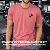 OUTSIDE THE WIRE Leatherneck for Life Heather Red Left Chest Eagle, Globe, and Anchor Established Performance T-Shirt- Black Logo - 4 of 4