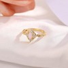 Aurelia Opal Ring for Women by Ginger Lyne Sterling Silver Oval Gemstone Cubic Zirconia - 2 of 4