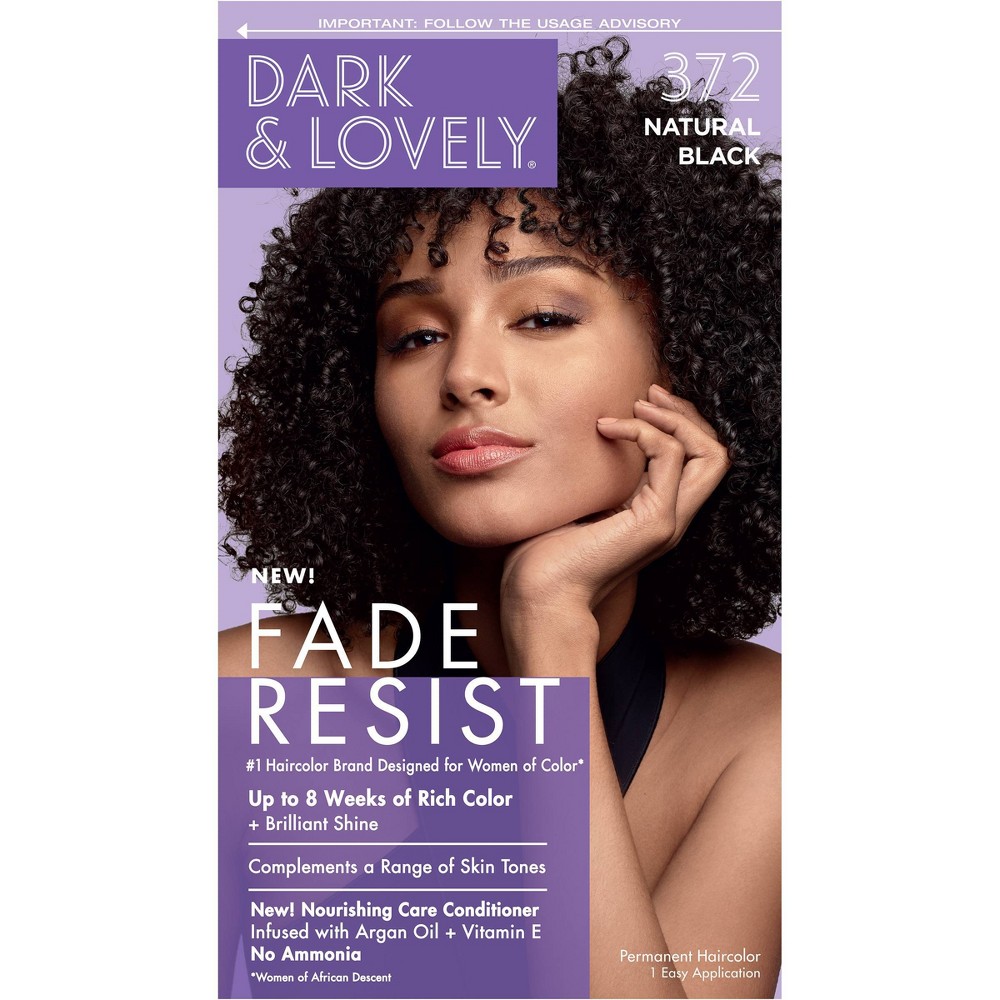 Photos - Hair Dye Dark and Lovely Fade Resist Permanent Hair Color - 401 Natural Black