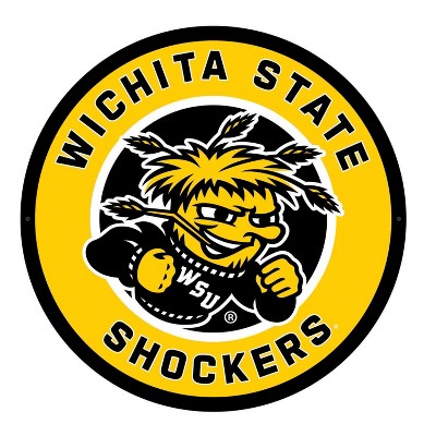 Evergreen Ultra-Thin Edgelight LED Wall Decor, Round, Wichita State University- 23 x 23 Inches Made In USA