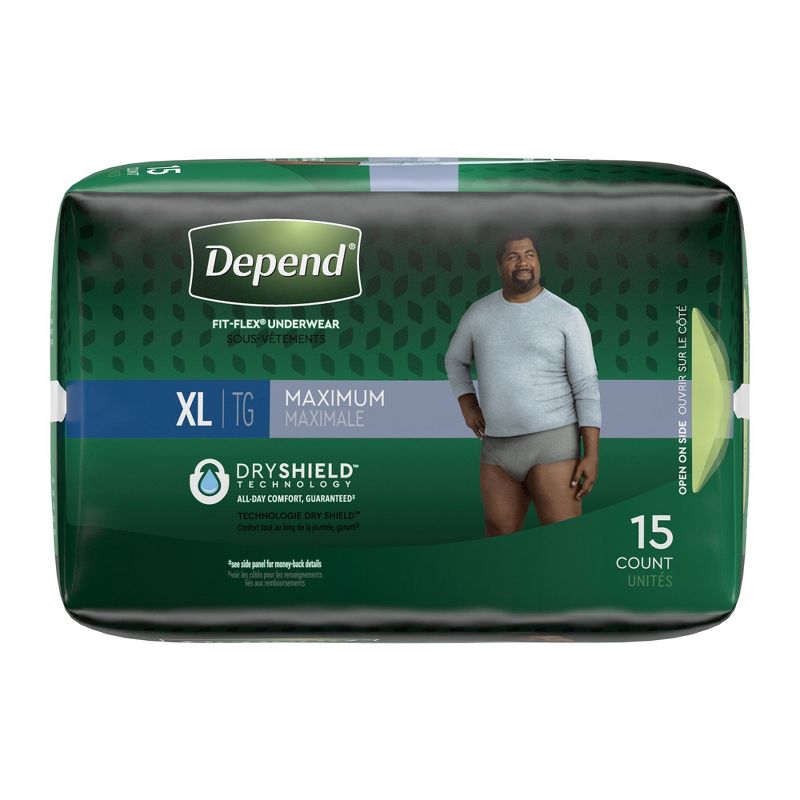 Depend Fit-Flex Incontinence Underwear for Men, Maximum Absorbency, XL, 5 of 7