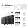SKONYON 3 Piece Luggage Sets with TSA Lock Hardcase Suitcase Sets with Spinner Wheels - 3 of 4