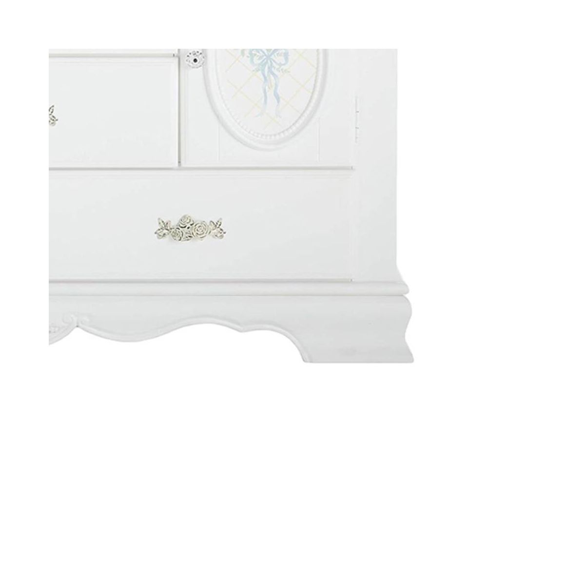 52" Flora Decorative Storage Drawer White Finish - Acme Furniture: Fixed Shelf, 5 Drawers, No Assembly Required - thumbnail 4