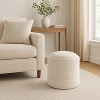 KWPZQEB Storage Ottoman, 17.5" W Round Boucle Stool with Removable Lid, Foot Rest Stool for Living Room, Bedroom, White - 2 of 4