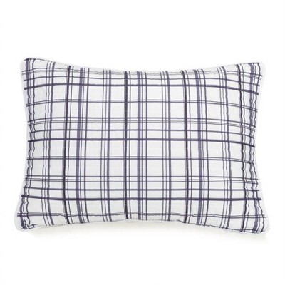 Charcoal and White Reversible Microfiber Full Quilt Set