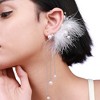 SOHI Women's Pearl White Party Cuff Earrings - 4 of 4