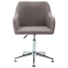 vidaXL Swivel Dining Chair Kitchen Chair Office Chair Dining Chair Living Room Home Taupe Fabric - 2 of 4