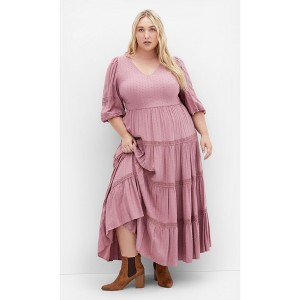 Women's Plus Size Arielle Lace Maxi Dress - amethyst | CITY CHIC - 1 of 4