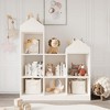 Garvee 7-Cubby Kids Bookshelf - White Wooden Toy Storage Organizer for Playroom, Nursery, Kids' Room, Boys & Girls - 3 of 4