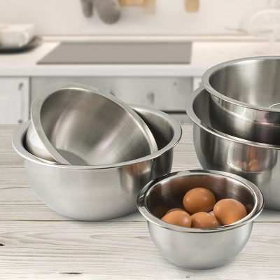 2-Quart Heavyweight Stainless Steel Mixing Bowl with Reinforced Rim