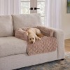 Sure Fit 46"x32" Pet Fido Fur Three Sided Bolster Pet Bed Couch Protector Large Tan - 2 of 4