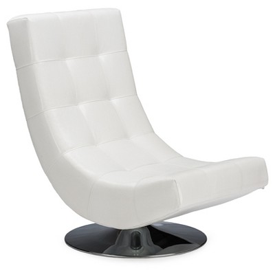 Elsa Modern And Contemporary Faux Leather Upholstered Swivel Chair With