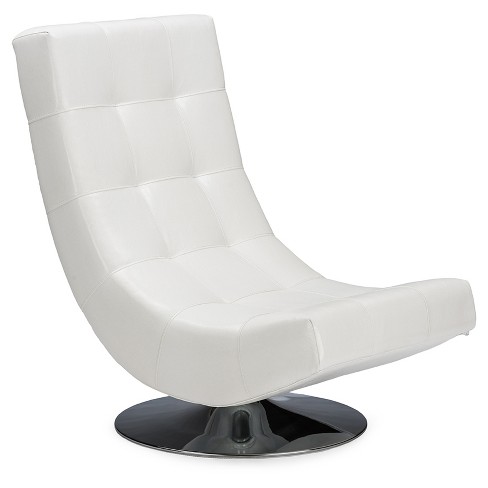 Elsa Modern And Contemporary Faux, Faux Leather Swivel Chair