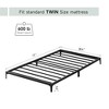 Bed Frame, Metal Platform Bed Frame No Box Spring Needed, Heavy Duty Bed Frame with Under-Bed Storage Space, Sturdy Metal Slat Support - 3 of 4