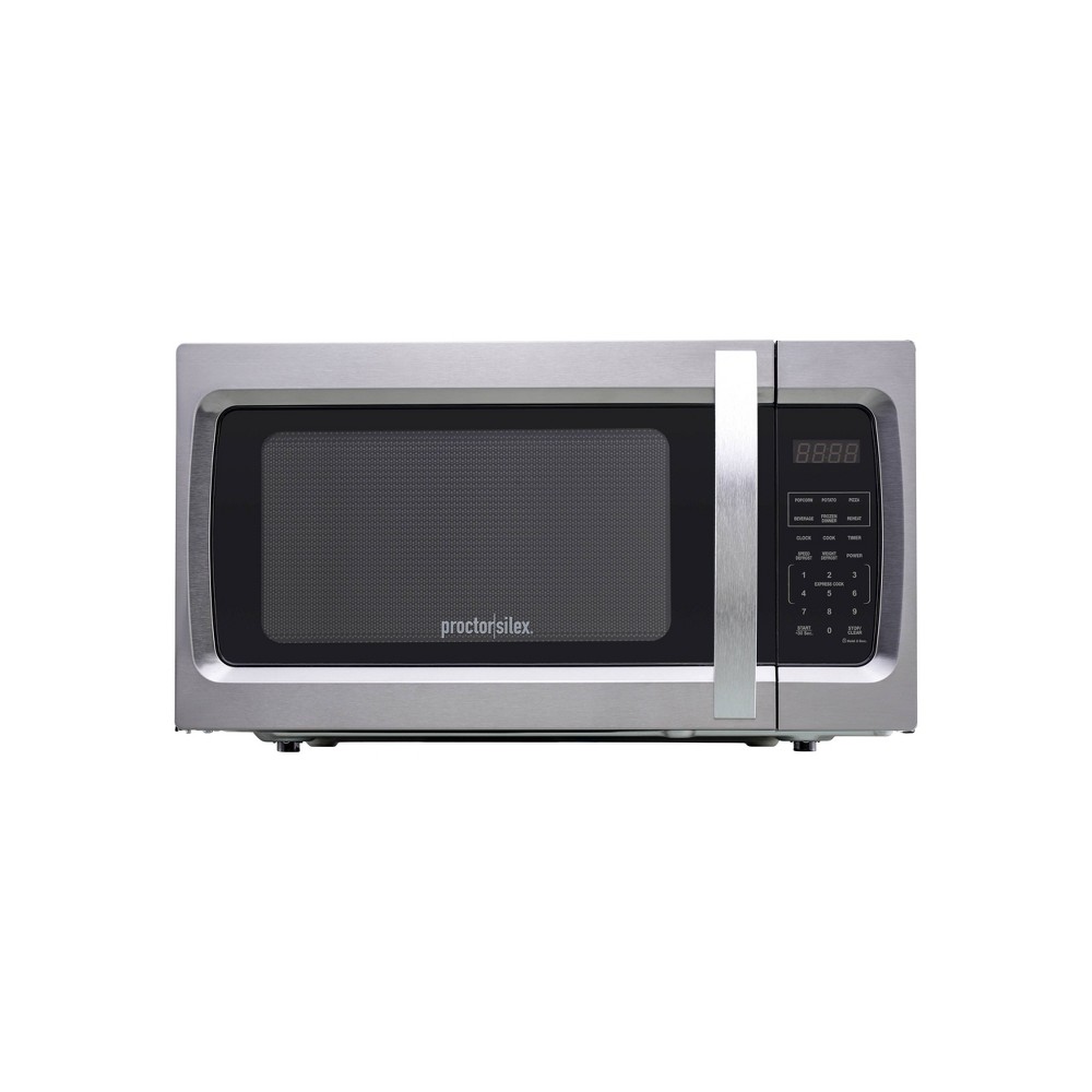 Oster 1.1 Cubic Foot Digital Microwave Oven, Stainless Steel Front, Black  Cover OGZC1101 
