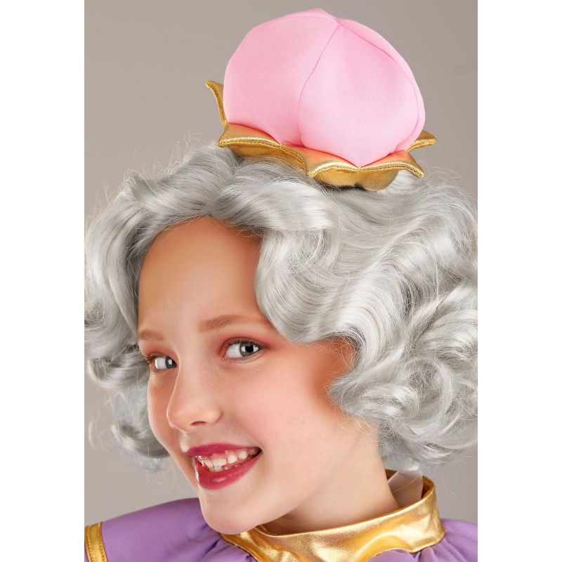 HalloweenCostumes.com Medium Girl Disney's Beauty and the Beast Mrs. Potts Costume for Girls., White/Pink/Purple, 2 of 3