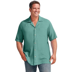 KingSize Men's Big & Tall KS Island Solid Camp Shirt - 1 of 4