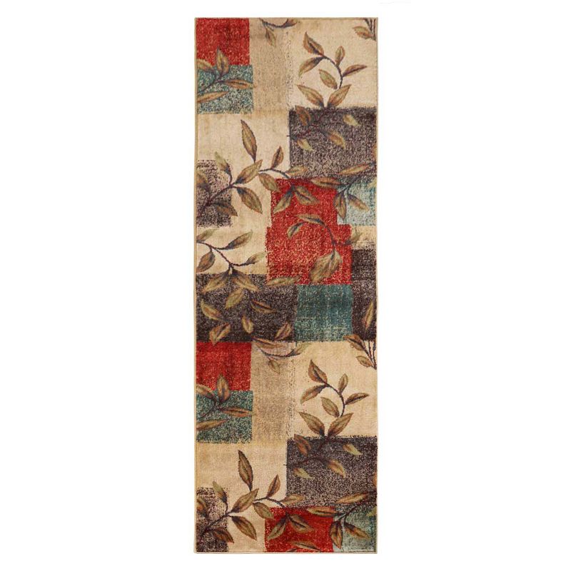 Modern Farmhouse Patchwork Color Block Runner or Area Rug by Blue Nile Mills, 1 of 6