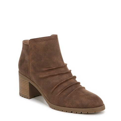 Lifestride Womens Maeve Block Heel Ankle Boots Brown 10 M Target