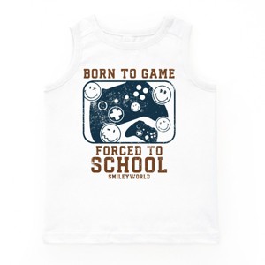 The Juniper Shop SmileyWorld Born To Game Forced To School Youth Tank Top - 1 of 4