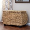 Household Essentials Large Curved Wicker Storage Chest with Liner Water Hyacinth: Brown Decorative Bin, 177 Volume Capacity - 4 of 4