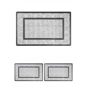 Unique Bargains Geometric Patterns Non-Slip Machine Washable Kitchen Floor Mats - 1 of 4