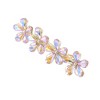Unique Bargains Colorful Rhinestones French Barrette Hair Clips Purple 1 Pc - 4 of 4