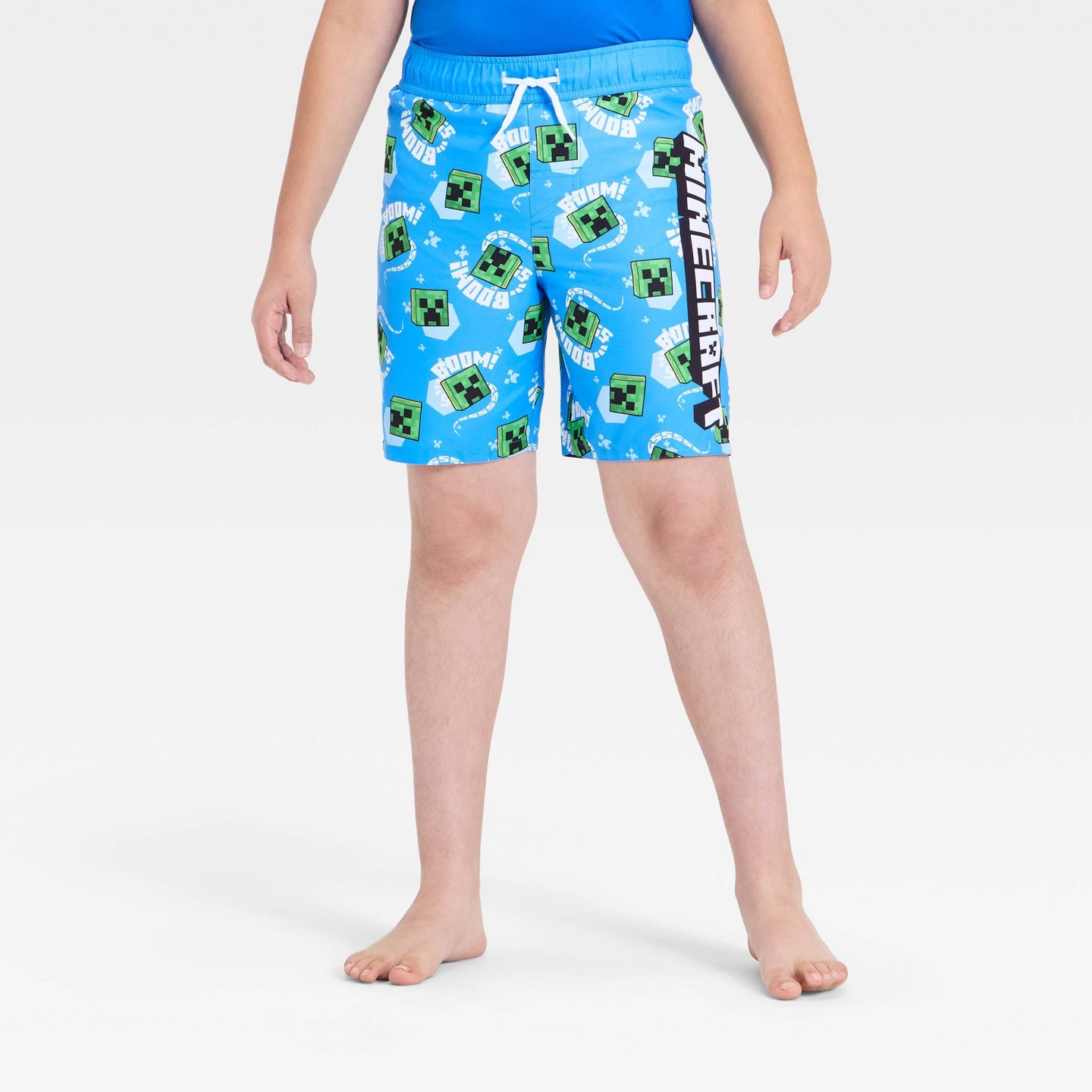 Детские шорты Minecraft Boys' Swim Trunks - Blue M, цвет: Синий — фото 1