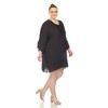 PS Sheer Embroidered Knee Length Cover Up Dress - White Mark - 2 of 4