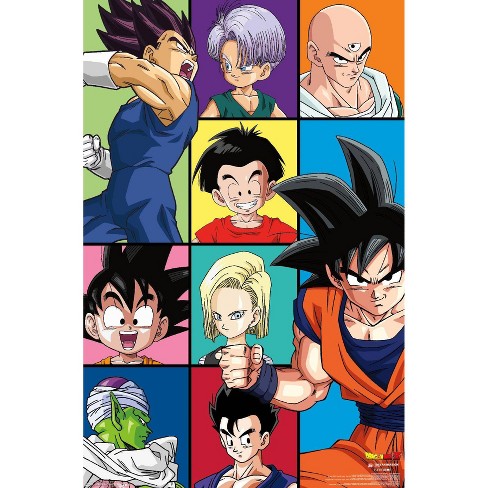 22 375 X 34 Dragon Ball Z Grid Unframed Wall Poster Print Trends International Target