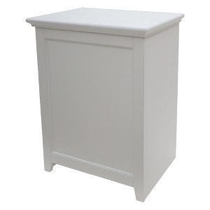Redmon 11.25 x 18 x 23.25 Inch Wooden Contemporary Country Collection Shaker Style Hamper with Easy Assembly Instructions, Semi Gloss White Finish - 1 of 4