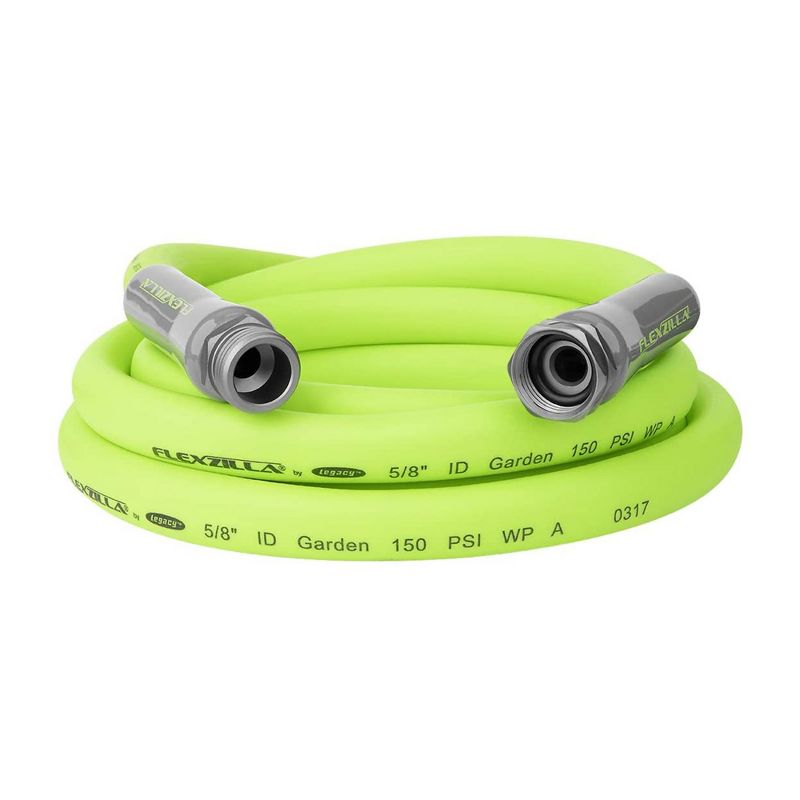 Flexzilla 120 x 0.63 Inch All-Weather Heavy Duty and Lightweight Garden Lead-In Hose Releases Potable Water for Family and Pets, ZillaGreen, 1 of 7