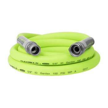 Flexzilla 120 x 0.63 Inch All-Weather Heavy Duty and Lightweight Garden Lead-In Hose Releases Potable Water for Family and Pets, ZillaGreen
