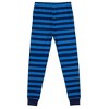 Sleepy Bear Youth Girls Blue & Black Striped Short Sleeve Shirt & Sleep Pants Set - 4 of 4