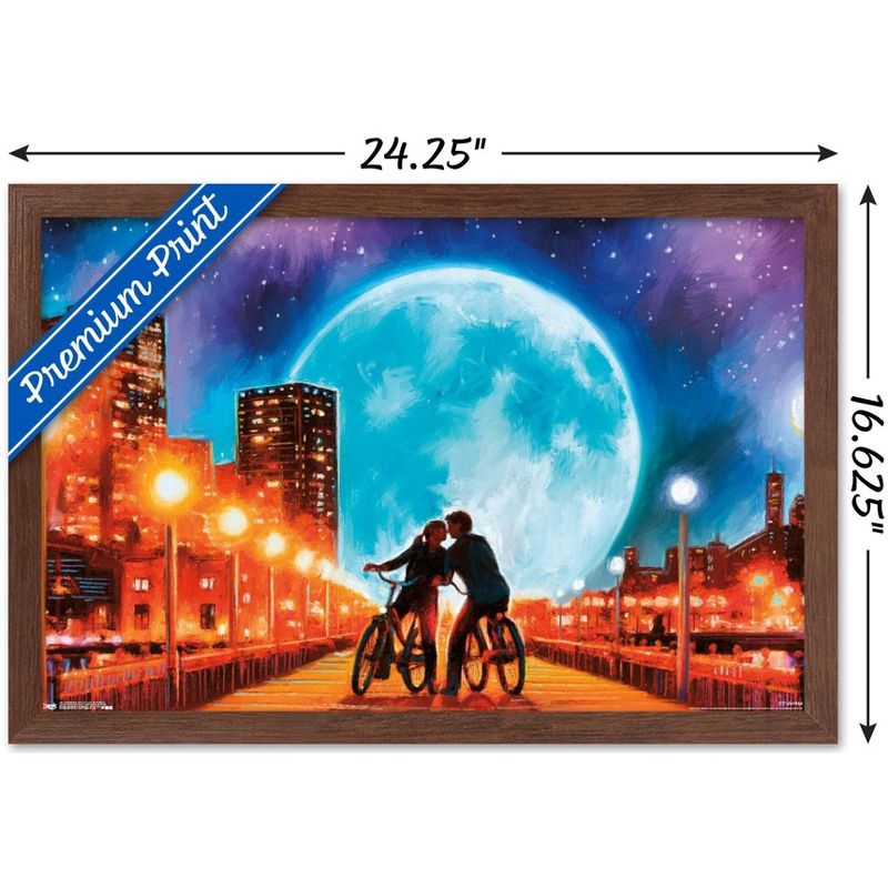 Trends International PD Moreno - Fine Art - Love by the Moon Framed Wall Poster Prints, 3 of 7